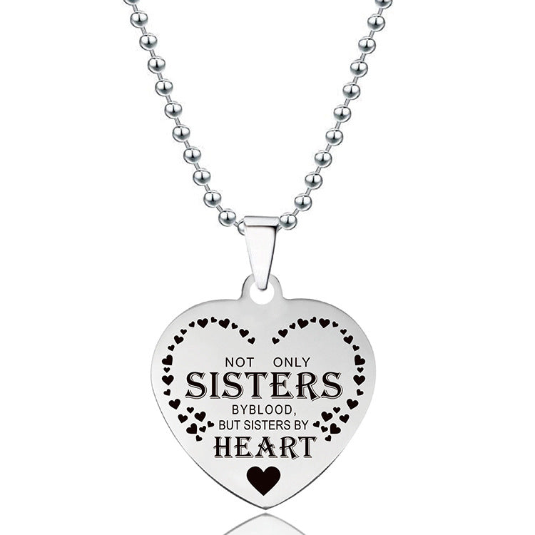 Wholesale Love Heart Stainless Steel Pendant Titanium Steel Necklaces